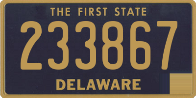 DE license plate 233867