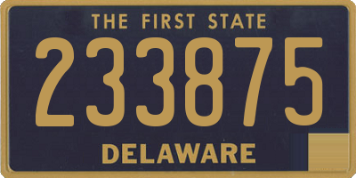 DE license plate 233875