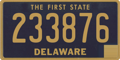 DE license plate 233876