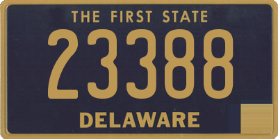 DE license plate 23388