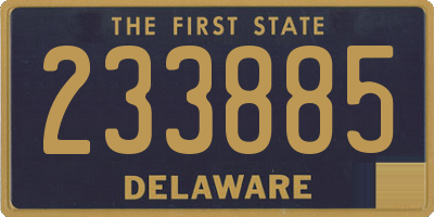 DE license plate 233885