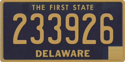 DE license plate 233926