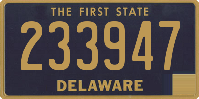 DE license plate 233947