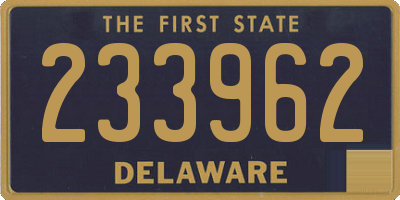 DE license plate 233962