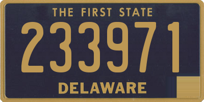 DE license plate 233971