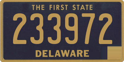 DE license plate 233972