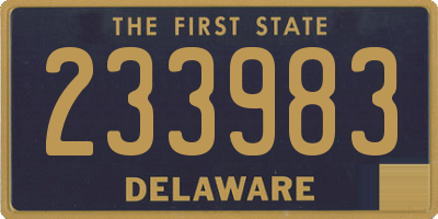 DE license plate 233983