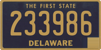 DE license plate 233986