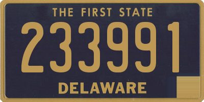 DE license plate 233991