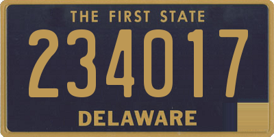 DE license plate 234017