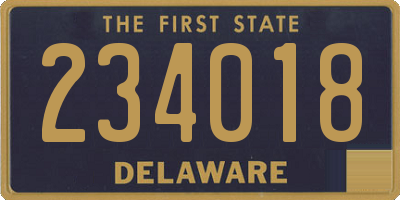 DE license plate 234018