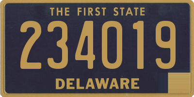 DE license plate 234019