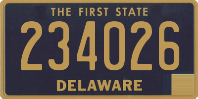 DE license plate 234026