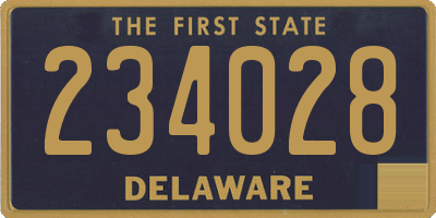 DE license plate 234028