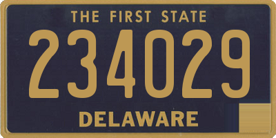DE license plate 234029