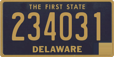 DE license plate 234031