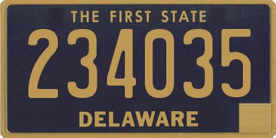 DE license plate 234035