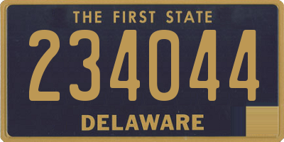 DE license plate 234044