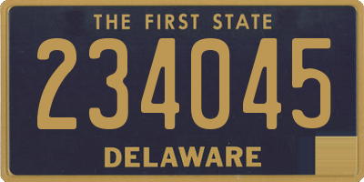 DE license plate 234045