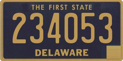 DE license plate 234053