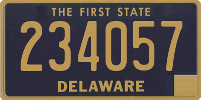 DE license plate 234057