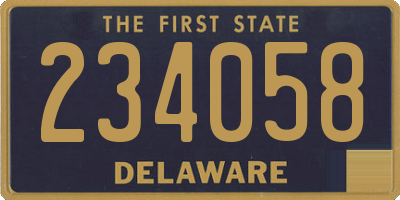 DE license plate 234058