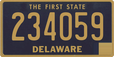 DE license plate 234059