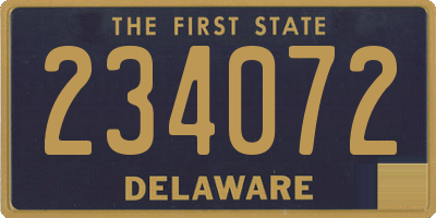DE license plate 234072