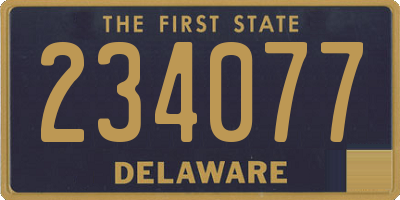 DE license plate 234077
