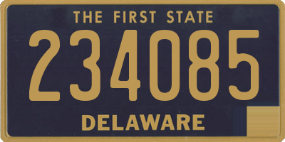 DE license plate 234085