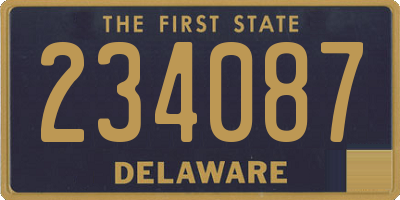 DE license plate 234087