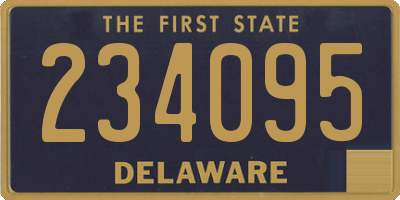 DE license plate 234095