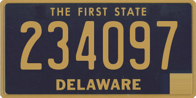 DE license plate 234097