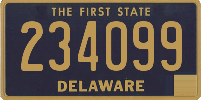 DE license plate 234099