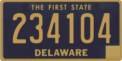 DE license plate 234104