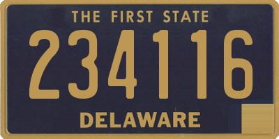 DE license plate 234116
