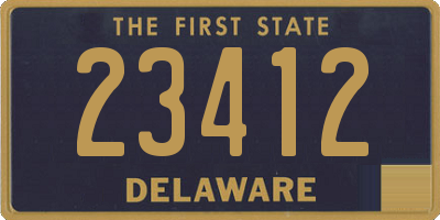 DE license plate 23412