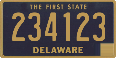DE license plate 234123