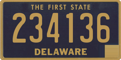 DE license plate 234136