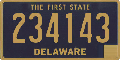 DE license plate 234143