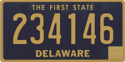 DE license plate 234146