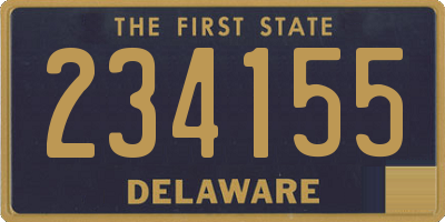DE license plate 234155