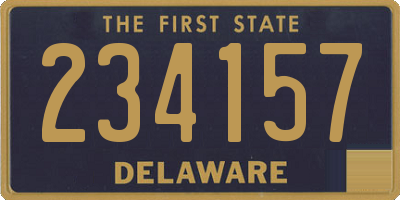 DE license plate 234157
