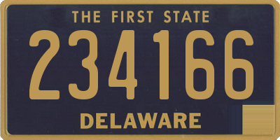 DE license plate 234166