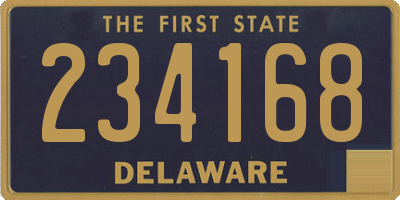 DE license plate 234168