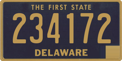 DE license plate 234172