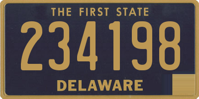 DE license plate 234198