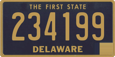 DE license plate 234199