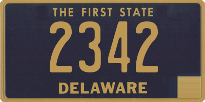 DE license plate 2342