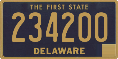 DE license plate 234200